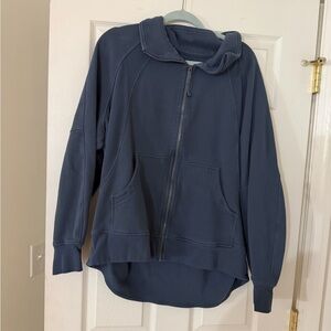 Oversized Funnel-Neck Full Zip Long
